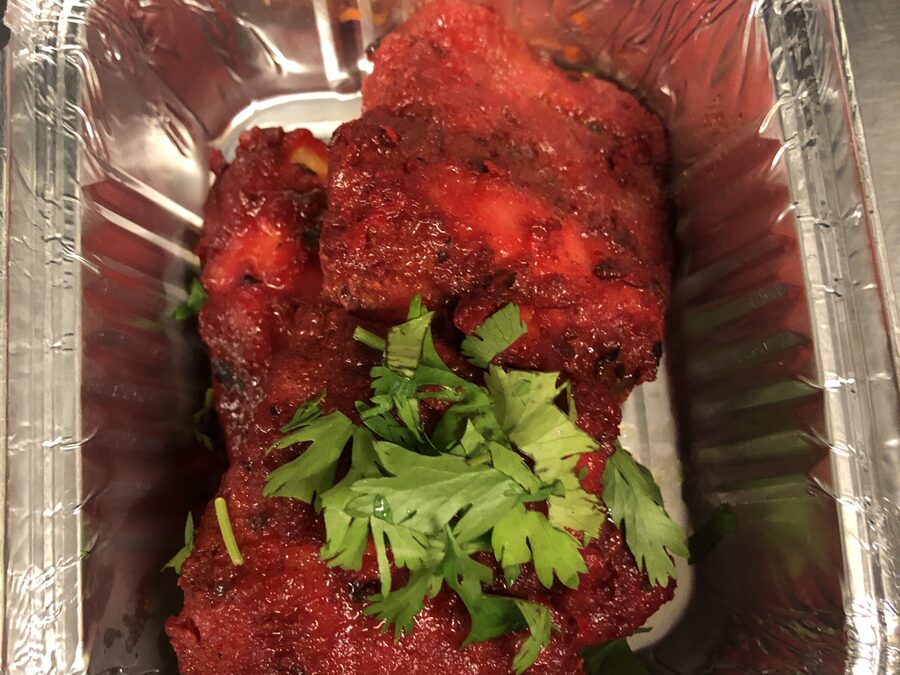 Tandoori chicken starter, freshly grilled